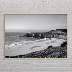 Bianco e nero, stampa Half Moon Bay, arte murale Half Moon Bay, poster Half Moon Bay, foto Half Moon Bay, decorazioni Half Moon Bay, California