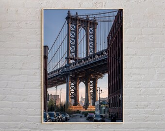 Foto real, Impresión de Brooklyn, Arte mural de Brooklyn, Póster de Brooklyn, Foto de Brooklyn, Impresión de póster de la ciudad de Nueva York, Impresión de póster de Nueva York