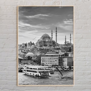 Schwarz und weiß, Istanbul Druck, Istanbul Wandkunst, Istanbul Poster, Istanbul Foto, Istanbul Poster Druck, Istanbul Wanddekor, Türkei