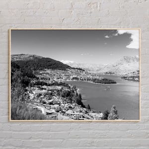 Black and White, Queenstown Print, Queenstown Art, Queenstown Poster, Queenstown Photo, Queenstown Poster Print, Queenstown Wall Decor