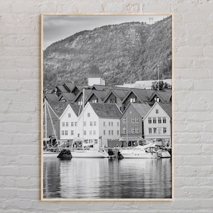 Noir et blanc, impression Norvège, art mural Norvège, affiche Norvège, photo Norvège, impression affiche Norvège, décoration murale Norvège, Oslo, affiche Europe