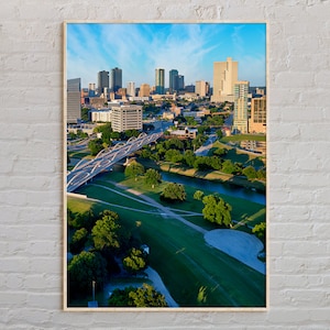 Fotografía real, impresión de Fort Worth, arte mural de Fort Worth, póster de Fort Worth, fotografía de Fort Worth, impresión de póster de Fort Worth, decoración de Fort Worth