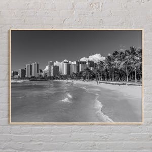 Black and White, Honolulu Print, Honolulu Wall Art, Honolulu Poster, Honolulu Photo, Honolulu Poster Print, Honolulu Decor, Hawaii Poster