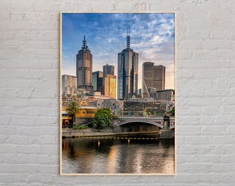 Foto real, Impresión de Melbourne, Arte mural de Melbourne, Póster de Melbourne, Foto de Melbourne, Impresión de póster de Melbourne, Decoración de pared de Melbourne