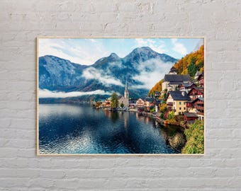 Foto real, Impresión de Austria, Arte mural de Austria, Póster de Austria, Foto de Austria, Impresión de póster de Austria, Decoración de pared de Austria, Póster de Europa