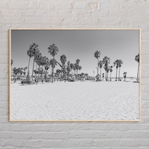 Schwarz und weiß, Venice Beach Druck, Venice Beach Wandkunst, Venice Beach Poster, Venice Beach Foto, Venice Beach Poster, Kalifornien