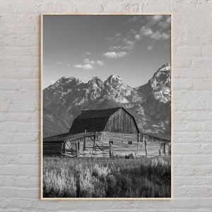 Noir et blanc, impression du Wyoming, art mural du Wyoming, affiche du Wyoming, photo du Wyoming, impression d'affiche du Wyoming, décoration murale du Wyoming, États-Unis