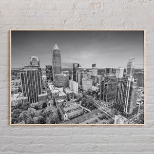 Black and White, Charlotte Print, Charlotte Wall Art, Charlotte Poster, Charlotte Photo, Charlotte Poster Print, North Carolina Poster