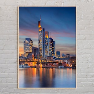Fotografía real, impresión de Frankfurt am Main, arte mural de Frankfurt, póster de Frankfurt, fotografía de Frankfurt, impresión de póster de Frankfurt, decoración de Frankfurt
