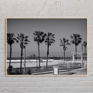 Black and White, Huntington Beach Print, Huntington Beach Art, Huntington Beach Poster, Huntington Beach Photo, Huntington Beach Decor