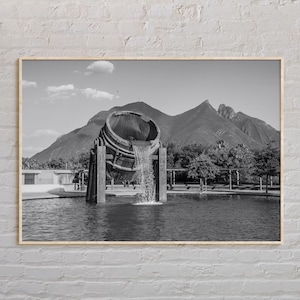 Preto e Branco, Impressão de Monterrey, Arte de Monterrey, Pôster de Monterrey, Foto de Monterrey, Impressão de Pôster de Monterrey, Decoração de Parede de Monterrey, México