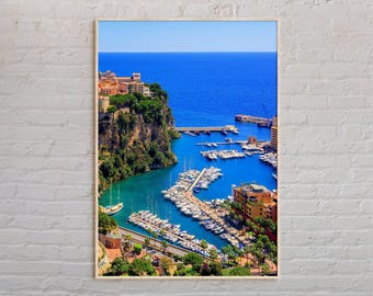 Vraie photo, impression Monaco, art mural Monaco, affiche Monaco, photo Monaco, impression affiche Monaco, décoration murale Monaco, France, impression Europe