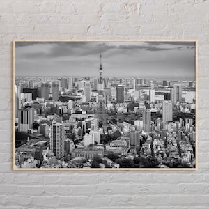 Blanco y negro, Impresión de Tokio, Arte mural de Tokio, Póster de Tokio, Foto de Tokio, Impresión de póster de Tokio, Decoración de pared de Tokio, Impresión de póster de Japón, Asia