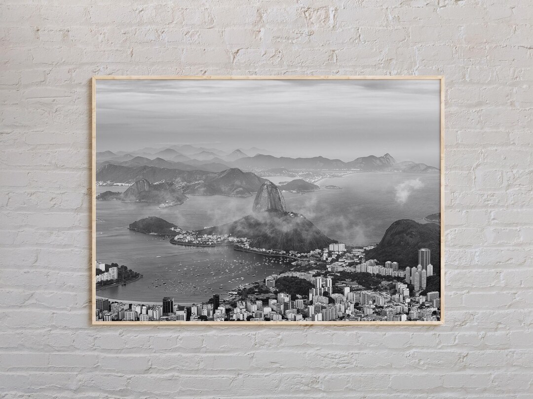 Black and White, Rio De Janeiro Print, Rio De Janeiro Wall Art, Rio De