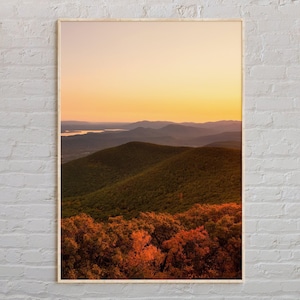 Foto real, impresión de las montañas Catskill, arte mural de las montañas Catskill, póster de Catskill, foto de las montañas Catskill, impresión de póster de Nueva York