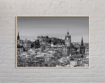 Blanco y negro, Impresión de Edimburgo, Arte mural de Edimburgo, Póster de Edimburgo, Foto de Edimburgo, Impresión de póster de Edimburgo, Decoración de Edimburgo, Escocia