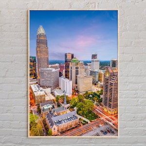Real Photo, Charlotte Print, Charlotte Wall Art, Charlotte Poster, Charlotte Photo, Charlotte Poster Print, North Carolina Poster