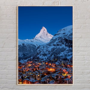 Real Photo, Zermatt Print, Zermatt Wall Art, Zermatt Poster, Zermatt Photo, Zermatt Poster Print, Zermatt Wall Decor, Switzerland