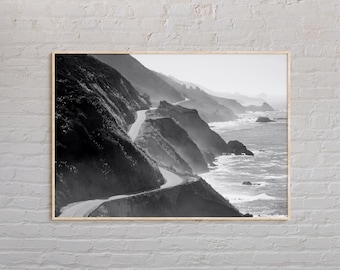 Black and White, Big Sur Print, Big Sur Wall Art, Big Sur Poster, Big Sur Photo, Big Sur Poster Print, Big Sur Decor, California Print