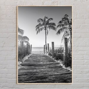 Zwart-wit, print Florida, kunst aan de muur Florida, poster Florida, foto Florida, poster Florida, decor Florida, poster Florida