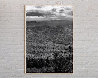 Black and White, Adirondack Mountains Print, Adirondack Mountains Wall Art, Adirondack Poster, Adirondack Mountains Photo, New York Print