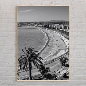Noir et blanc, belle impression, belle oeuvre d'art murale, belle affiche, belle photo, belle impression d'affiche, belle décoration murale, impression de la Côte d'Azur, France