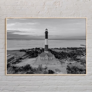 Noir et blanc, impression Fire Island, art mural Fire Island, affiche Fire Island, photo Fire Island, décoration murale Fire Island, affiche New York