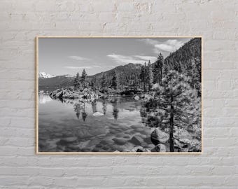 Black and White, Lake Tahoe Print, Lake Tahoe Wall Art, Lake Tahoe Poster, Lake Tahoe Photo, Lake Tahoe Poster Print, Lake Tahoe Decor