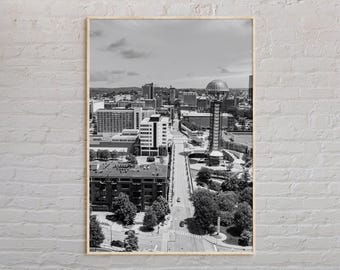 Bianco e nero, stampa di Knoxville, arte murale di Knoxville, poster di Knoxville, foto di Knoxville, stampa poster di Knoxville, decorazione murale di Knoxville