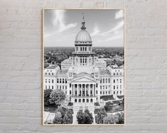 Zwart-wit, Illinois Print, Illinois Wall Art, Illinois Poster, Illinois Photo, Illinois Poster Print, Illinois Wall Decor, USA Print