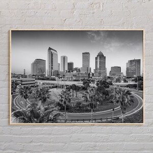 Black and White, Tampa Print, Tampa Wall Art, Tampa Poster, Tampa Photo, Tampa Poster Print, Tampa Wall Decor, Florida Poster Print, USA