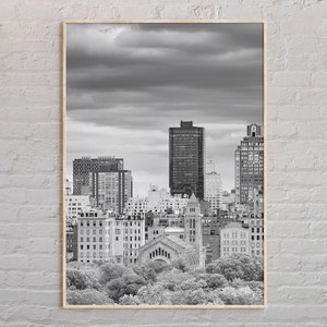 Preto e branco, impressão do Upper East Side, arte de parede do Upper East Side, pôster do Upper East Side, foto do Upper East Side, Manhattan, Nova York