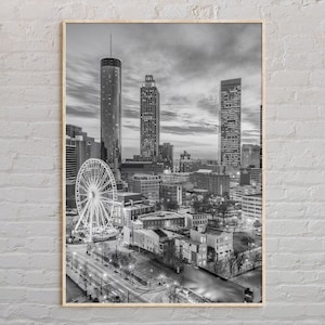 Black and White, Atlanta Print, Atlanta Wall Art, Atlanta Poster, Atlanta Photo, Atlanta Poster Print, Atlanta Wall Decor, Georgia Print