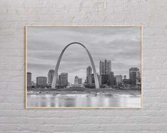Black and White, St. Louis Print, St. Louis  Wall Art, St. Louis Poster, St. Louis Photo, St. Louis Poster Print, St. Louis Wall Decor