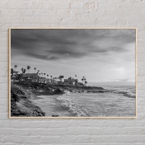 Schwarz und weiß, San Diego Druck, San Diego Wandkunst, San Diego Poster, San Diego Foto, San Diego Poster Druck, California Poster Print