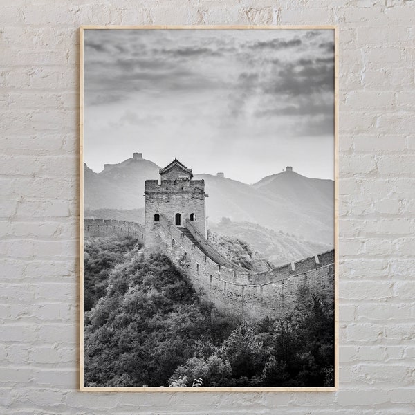 Black and White, China Print, China Wall Art, China Poster, China Photo, China Poster Print, China Wall Decor, Beijing, Shanghai, Asia