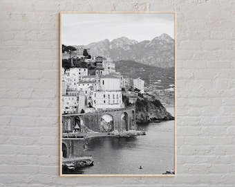 Black and White, Amalfi Print, Amalfi Wall Art, Amalfi Poster, Amalfi Photo, Amalfi Poster Print, Amalfi Wall Decor, Italy Poster Print