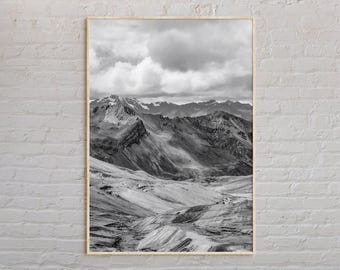 Impresión en blanco y negro de Perú, arte mural de Perú, póster de Perú, foto de Perú, impresión de póster de Perú, decoración de pared de Perú, impresión de póster de Sudamérica
