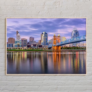 Vraie photo, impression de Cincinnati, art mural Cincinnati, affiche de Cincinnati, photo de Cincinnati, impression d'affiche de Cincinnati, décoration de Cincinnati