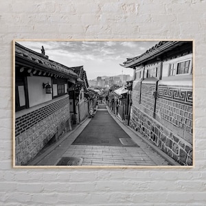 Schwarzweiß, Südkorea Druck, Südkorea Kunst, Südkorea Poster, Südkorea Foto, Südkorea Poster Druck, Südkorea Dekor