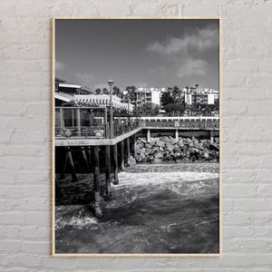 Black and White, Redondo Beach Print, Redondo Beach Wall Art, Redondo Beach Poster, Redondo Beach Photo, Redondo Beach Decor, California