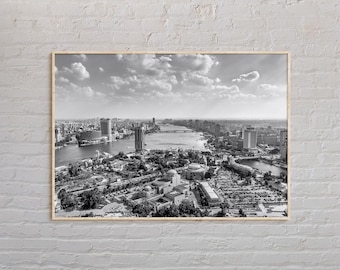 Blanco y negro, Impresión de El Cairo, Arte mural de El Cairo, Póster de El Cairo, Foto de El Cairo, Impresión de póster de El Cairo, Decoración de pared de El Cairo, Egipto, Impresión de póster de Asia