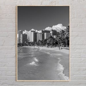 Black and White, Honolulu Print, Honolulu Wall Art, Honolulu Poster, Honolulu Photo, Honolulu Poster Print, Honolulu Decor, Hawaii Poster