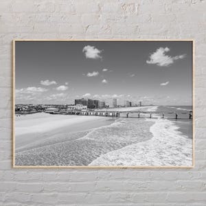 Zwart-wit, Jacksonville Beach-afdruk, Jacksonville Beach-muurkunst, Jacksonville Beach-poster, Jacksonville Beach-foto, afdruk Florida