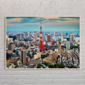 Foto real, Impresión de Tokio, Arte mural de Tokio, Póster de Tokio, Foto de Tokio, Impresión de póster de Tokio, Decoración de pared de Tokio, Impresión de póster de Japón, Asia