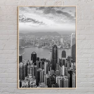 Black and White, Hong Kong Print, Hong Kong Wall Art, Hong Kong Poster, Hong Kong Photo, Hong Kong Poster Print, Hong Kong Wall Decor