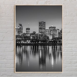 Black and White, Montreal Print, Montreal Wall Art, Montreal Poster, MontBlack and White, Montreal Poster Print,  Canada Print