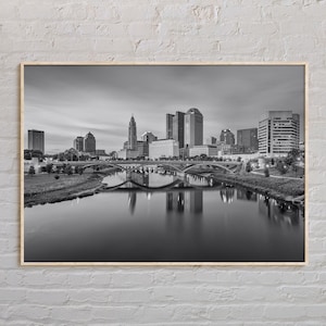 Black and White, Columbus Print, Columbus Wall Art, Columbus Poster, Columbus Photo, Columbus Poster Print, Columbus Decor, Ohio Print