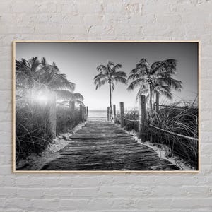 Zwart-wit, print Florida, kunst aan de muur Florida, poster Florida, foto Florida, poster Florida, decor Florida, poster Florida