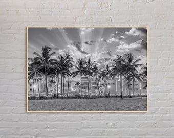 Black and White, Miami Beach Print, Miami Beach Art, Miami Beach Poster, Miami Beach Photo, Miami Beach Poster Print, Miami Beach Decor